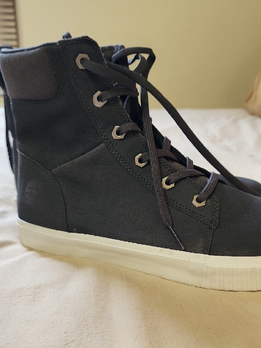Timberland GRAY High-Top Sneaker with Cream Sole - Picture 3 of 7